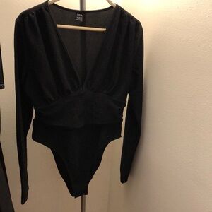 SHEIN Women’s Bodysuit Shimmery top Evening Wear Night Out bodysuit size L